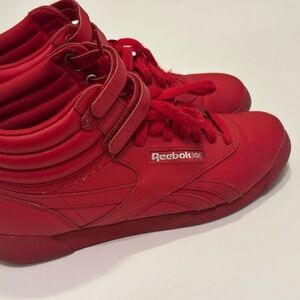 Reebok Women's Freestyle High Top Sneakers, Vector Red